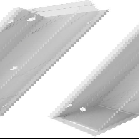 Mexen Lunar T sprchový kout s otevíracími dveřmi vlevo 130 x 80 cm, průhledný, bílý - 834T-130-080-20-00-L