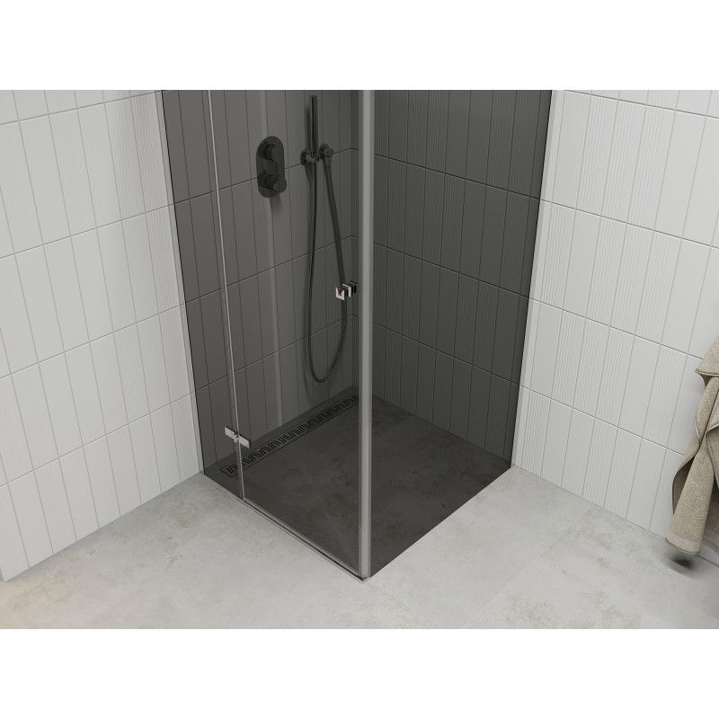 Mexen Roma sprchový kout otevírací 100 x 100 cm, grafit, chrom - 854-100-100-01-40