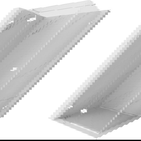 Mexen Lunar T sprchový kout s otočnými dveřmi vlevo 125 x 90 cm, transparentní, bílá - 834T-125-090-20-00-L