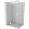 Mexen Lunar T sklopný sprchový kout levý 125 x 110 cm, transparentní, bílá - 834T-125-110-20-00-L