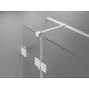 Mexen Lunar T sklopný sprchový kout levý 125 x 110 cm, transparentní, bílá - 834T-125-110-20-00-L