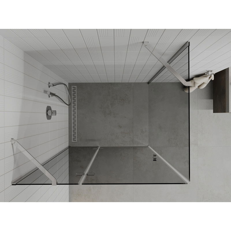 Mexen Roma sprchový kout, otevírací, 100 x 120 cm, grafit, chrom - 854-100-120-01-40
