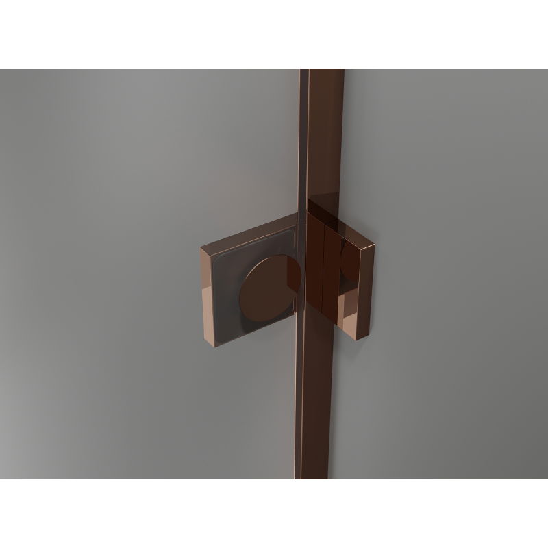 Mexen Lunar T sprchová kabina otevíratelná levá 110 x 70 cm, transparentní, růžové zlato - 834T-110-070-60-00-L