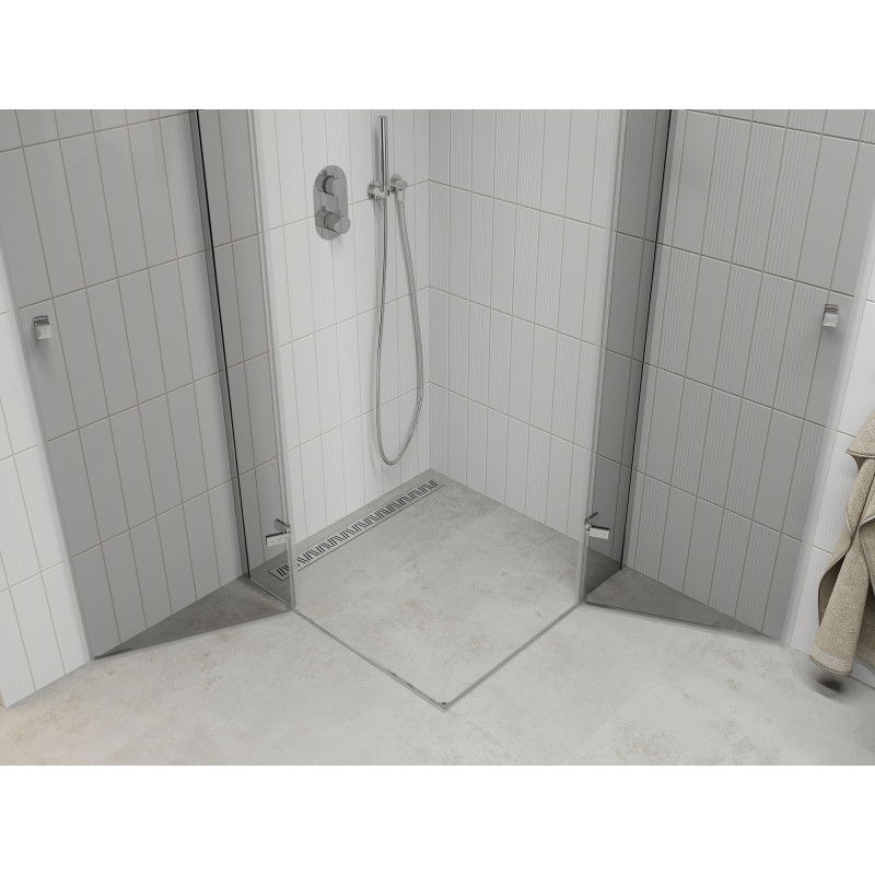 Mexen Roma Duo sprchový kout s otočnými dveřmi 120 x 120 cm, transparentní, chrom - 854-120-120-02-00