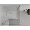 Mexen Roma sprchová kabina jednokřídlá 90 x 90 cm, transparentní, chrom + vanička Flat - 854-090-090-01-00-4010