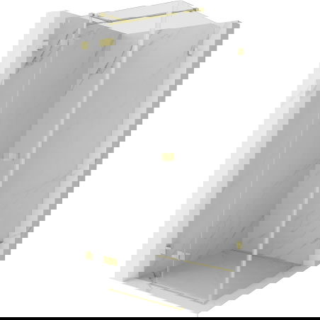 Mexen Lunar T posuvná sprchová kabina levá 110 x 110 cm, transparentní, zlatá kartáčovaná - 834T-110-110-55-00-L