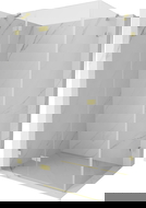 Mexen Lunar sprchová kabina otočná levá 100 x 90 cm, transparentní, zlatá kartáčovaná - 834-100-090-55-00-L