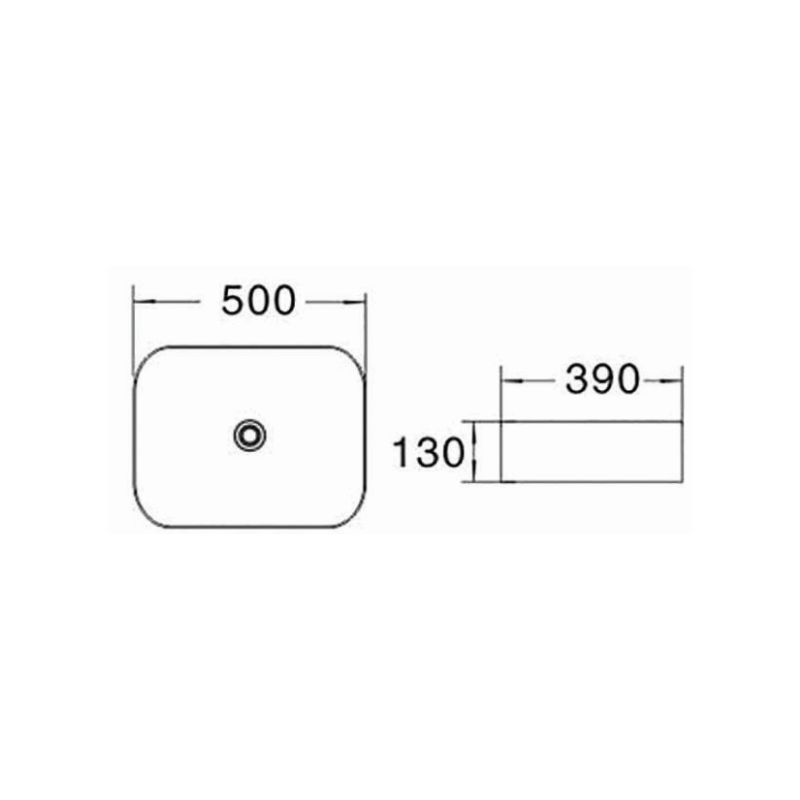 Mexen Carla umyvadlo na desku 50 x 39 cm, bílá - 21555000