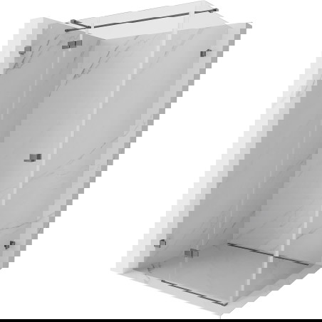 Mexen Lunar T sprchový kout otevírací levý 135 x 80 cm, transparentní, gun metal - 834T-135-080-95-00-L