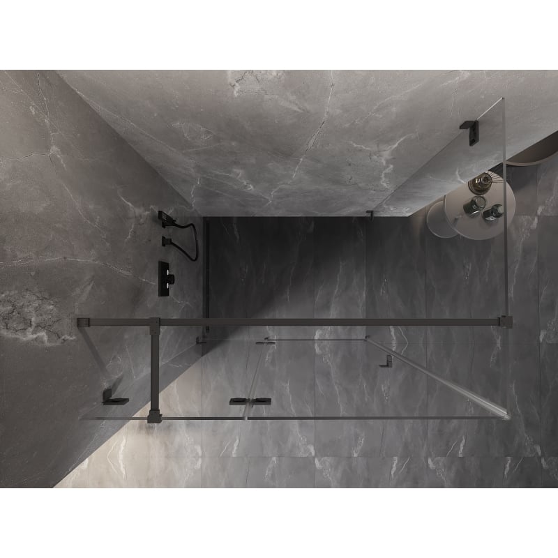 Mexen Lunar T sprchový kout otevírací levý 130 x 120 cm, transparentní, gun metal - 834T-130-120-95-00-L