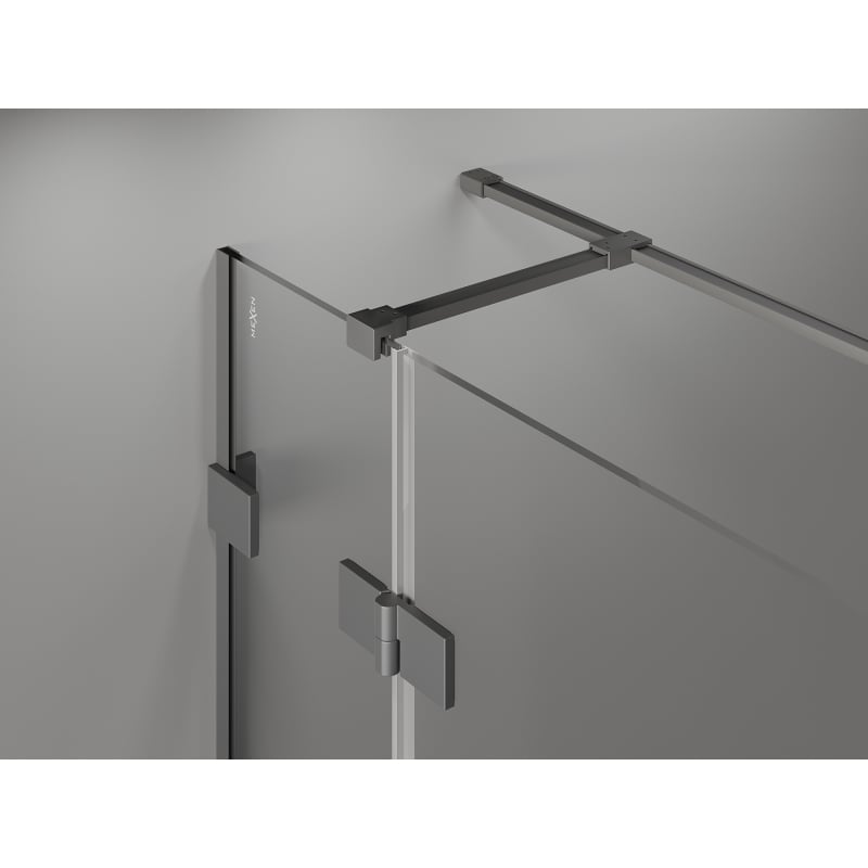 Mexen Lunar T sprchový kout otevírací levý 130 x 120 cm, transparentní, gun metal - 834T-130-120-95-00-L
