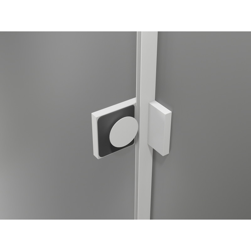 Mexen Lunar-B sprchový kout levý 100 x 80 cm, průhledný, bílý - 832-100-080-20-00-L