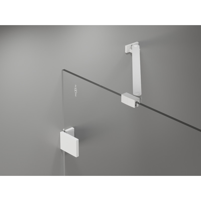 Mexen Lunar-B sprchový kout levý 100 x 80 cm, průhledný, bílý - 832-100-080-20-00-L