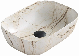 Mexen Rita pracovní umyvadlo 45 x 32 cm, béžová kámen - 21084592