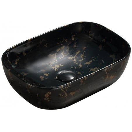 Mexen Rita umyvadlová nádoba 45 x 32 cm, černý kámen - 21084594