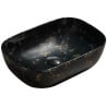 Mexen Rita umyvadlová nádoba 45 x 32 cm, černý kámen - 21084594