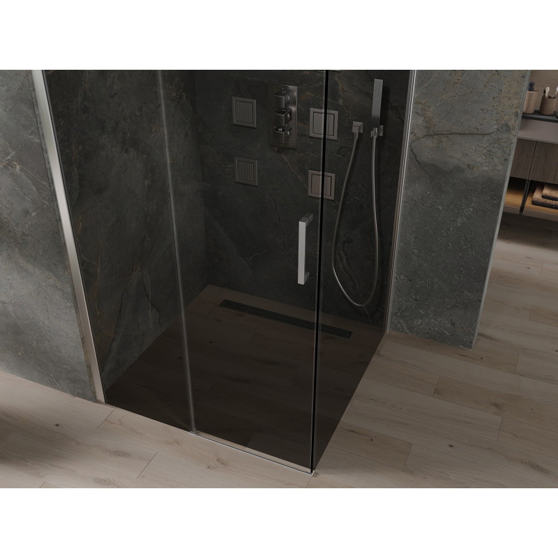 Mexen Omega posuvný sprchový kout 100 x 100 cm, grafit, chrom - 825-100-100-01-40