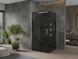 Mexen Omega sprchová kabina posuvná 100 x 100 cm, grafit, chrom - 825-100-100-01-40