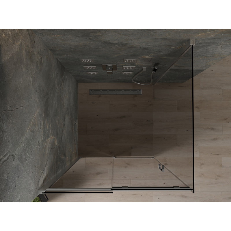 Mexen Omega posuvný sprchový kout 100 x 100 cm, grafit, chrom - 825-100-100-01-40