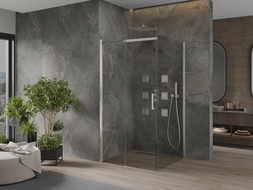 Mexen Omega sprchový kout posuvný 100 x 100 cm, transparentní, chrom - 825-100-100-01-00