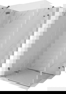 Mexen Lunar sprchová zástěna sklápěcí levá 100 x 80 cm, transparentní, kartáčovaná gun gray - 834-100-080-66-00-L