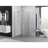 Mexen Exo-B sprchový kout s otvíravými dveřmi 95 x 95 cm, transparentní, chrom - 817-095-095-01-00