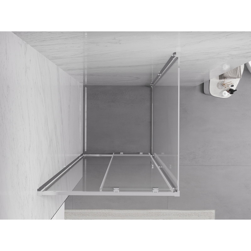 Mexen Exo-S posuvný sprchový kout 95 x 95 cm, průhledný, chrom - 8151-095-095-01-00