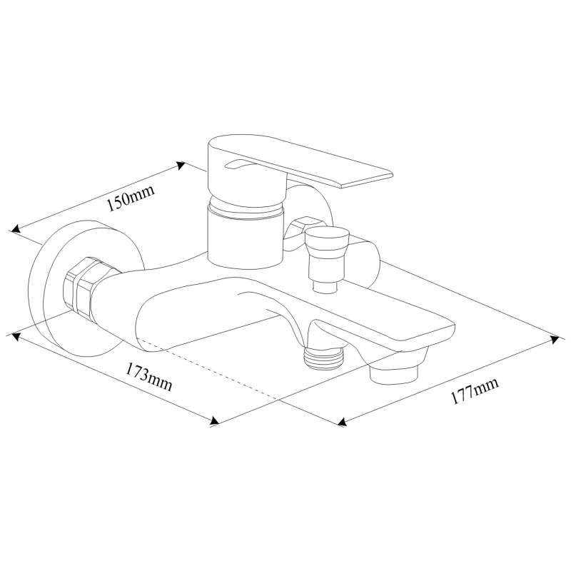 Mexen Royo DQ72 vana set, chrom - 72213DQ72-00