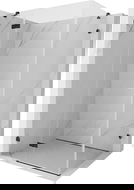 Mexen Lunar sprchový kout levý 100 x 80 cm, průhledný, černý - 834-100-080-70-00-L