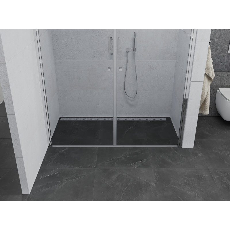 Mexen Pretoria Duo sprchové dveře otočné 140 cm, průhledné, chrom - 852-140-000-02-00
