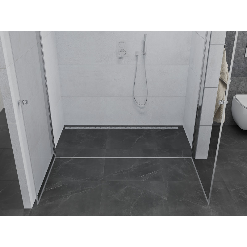 Mexen Pretoria Duo sprchové dveře otočné 140 cm, průhledné, chrom - 852-140-000-02-00