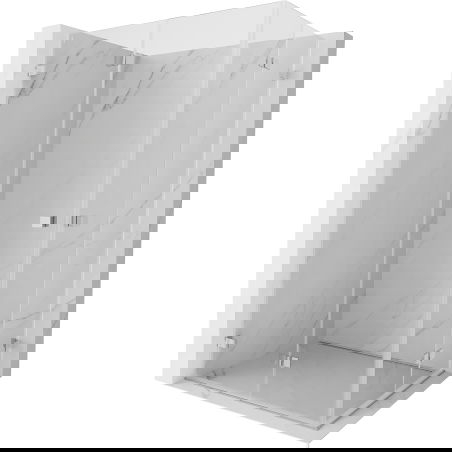 Mexen Lunar-F Duo skládací sprchový kout 85 x 80 cm, transparentní, chrom - 836-085L-080P-01-00