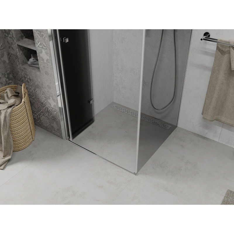 Mexen Lima skládací sprchový kout 100 x 100 cm, grafit, chrom - 856-100-100-01-40