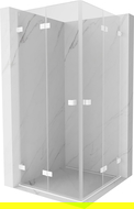 Mexen Lunar-F Duo skládací sprchová kabina 90 x 90 cm, transparentní, bílá - 836-090L-090P-20-00