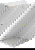 Mexen Lunar-F Duo sprchová kabina skládací 90 x 85 cm, transparentní, zlatá - 836-090L-085P-50-00