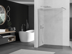 Mexen Kioto sprchová zástěna Walk-in 100 x 200 cm, transparentní 8 mm, chrom - 800-100-101-01-00