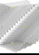 Mexen Lunar-F Duo skládací sprchový kout 85 x 70 cm, transparentní, zlatý kartáčovaný - 836-085L-070P-55-00