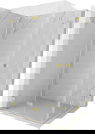 Mexen Lunar-F Duo sprchový kout skládací 90 x 80 cm, transparentní, zlatý kartáčovaný - 836-090L-080P-55-00