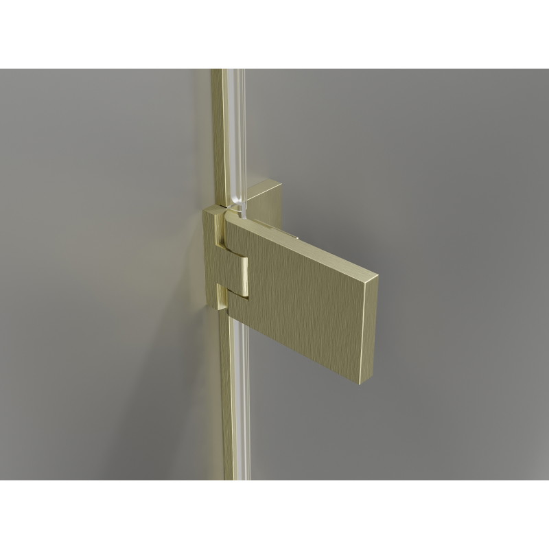 Mexen Lunar-F Duo skládací sprchová kabina 100 x 75 cm, transparentní, kartáčované zlaté - 836-100L-075P-55-00