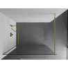 Mexen Kioto sprchová zástěna Walk-in 160 x 200 cm, průhledná 8 mm, zlatá - 800-160-101-50-00