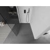Mexen Kioto sprchová stěna Walk-in 50 x 200 cm, transparentní 8 mm, černá - 800-050-101-70-00