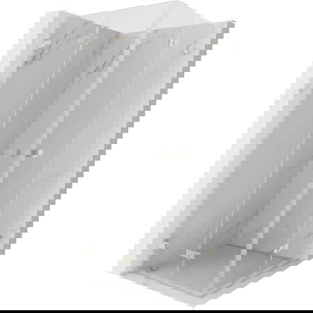 Mexen Lunar-F Duo sprchový kout skládací 70 x 70 cm, transparentní, kartáčovaný nikl - 836-070L-070P-97-00