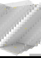 Mexen Lunar-F skládací sprchový kout levý 95 x 80 cm, transparentní, zlatá - 836-095-080-50-00-L