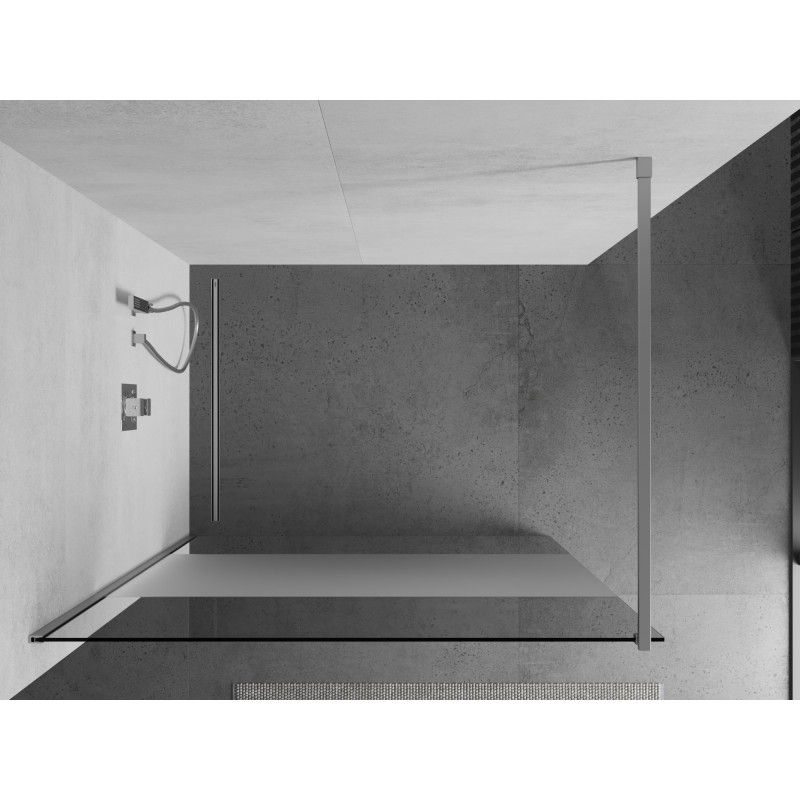 Mexen Kioto sprchová stěna Walk-in 100 x 200 cm, transparentní/mléčná 8 mm, chrom - 800-100-101-01-35