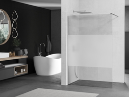 Mexen Kioto sprchová stěna Walk-in 120 x 200 cm, transparent/mat 8 mm, chrom - 800-120-101-01-35