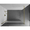 Mexen Kioto sprchová stěna Walk-in 110 x 200 cm, transparentní/mat 8 mm, zlatá - 800-110-101-50-35