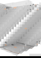 Mexen Lunar-F skládací sprchová kabina levá 90 x 70 cm, transparentní, růžové zlato- 836-090-070-60-00-L