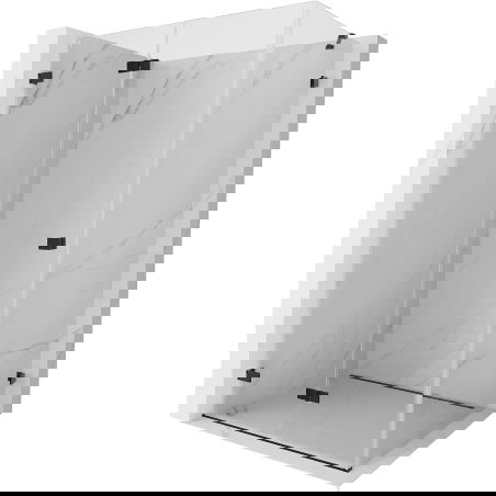 Mexen Lunar-F skládací sprchový kout levý 80 x 70 cm, transparentní, černá - 836-080-070-70-00-L