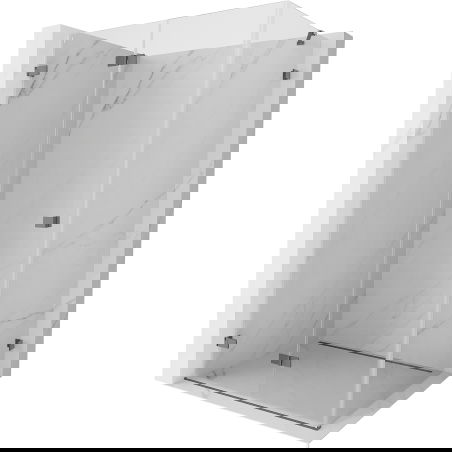 Mexen Lunar-F skládací sprchový kout levý 100 x 90 cm, transparentní, gun metal - 836-100-090-95-00-L