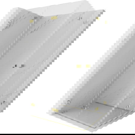 Mexen Lunar-F Duo skládací sprchový kout 95 x 85 cm, průhledný, zlatý - 836-095L-085P-50-00